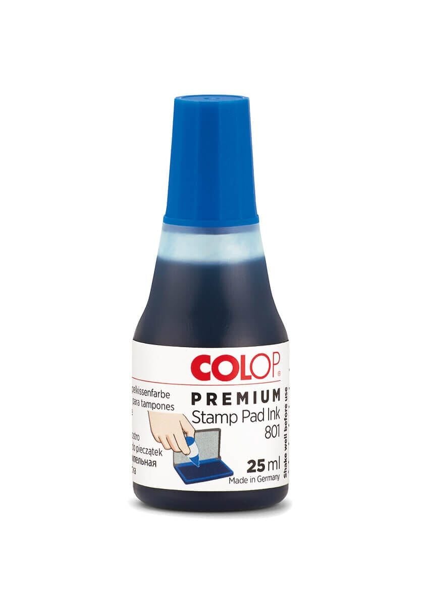 Colop 801 yüksek kalite performanslı su bazlı mürekkepler Mavi